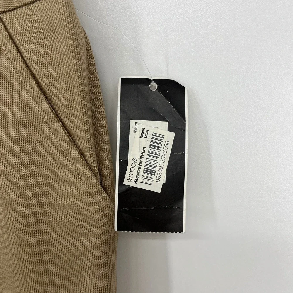 Alfani Women Khaki Ongoing‎ Bedford Dress Pants P30206K194 Size 2 New